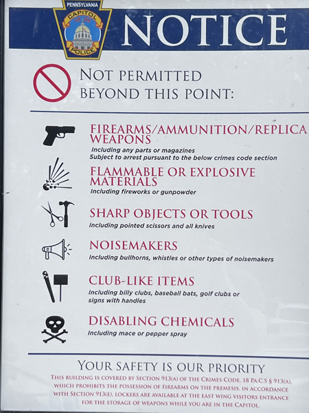 Capitol Rotunda notice
