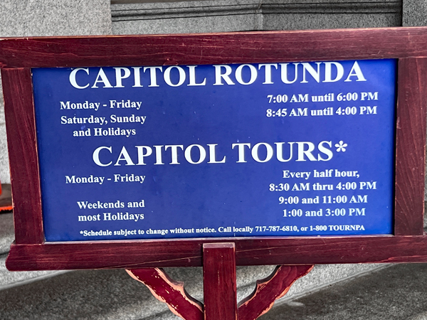 Capitol Rotunda sign