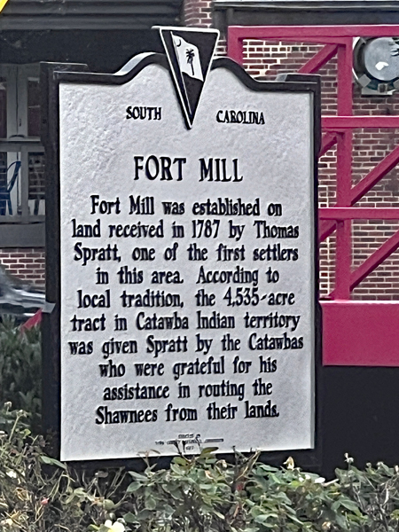 sign about fort Mill