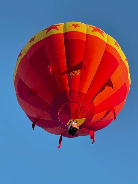 hot air balloon and Pilot Barbara McKinle