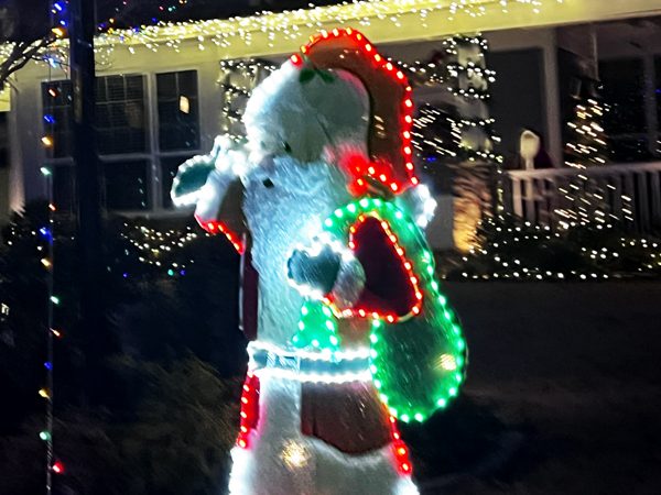 Santa Claus in lights
