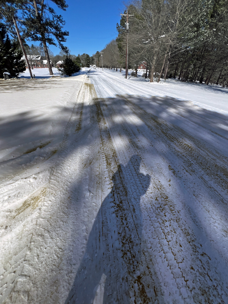 snow on road