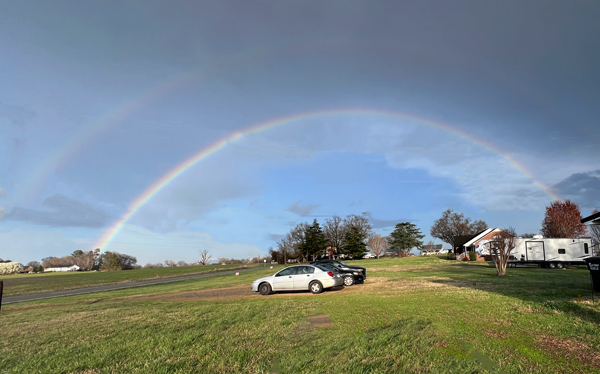 a double rainbow in North Carolina