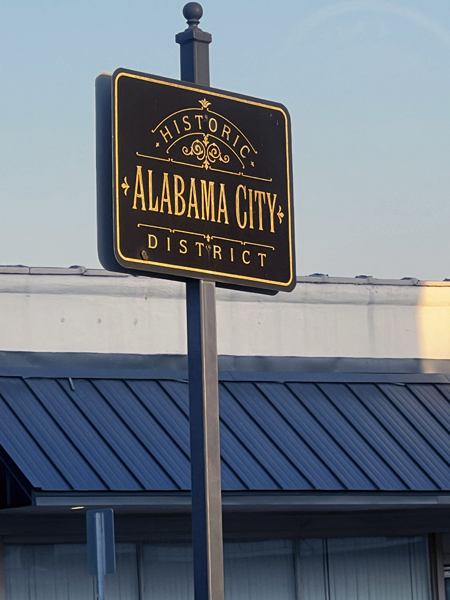 alabama city district sign