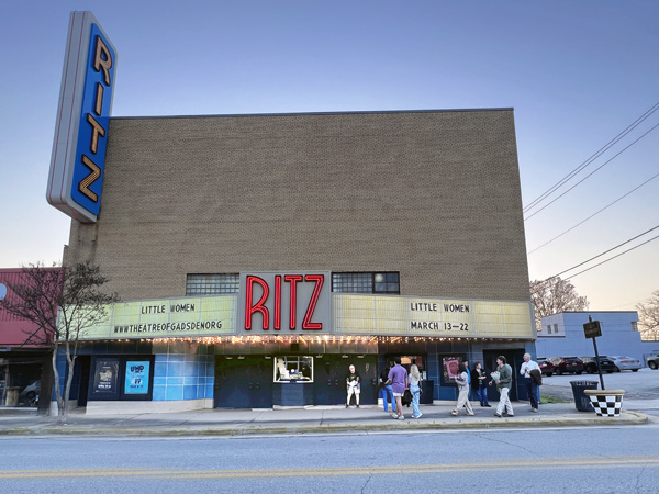 Lee Duquette in front of the Ritz Theatre