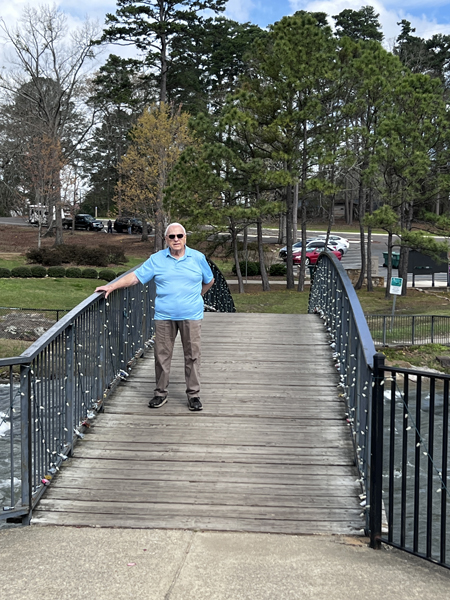 Lee Duquette on the bridge