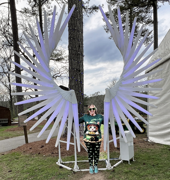 Karen Duquette and the color-changing wings