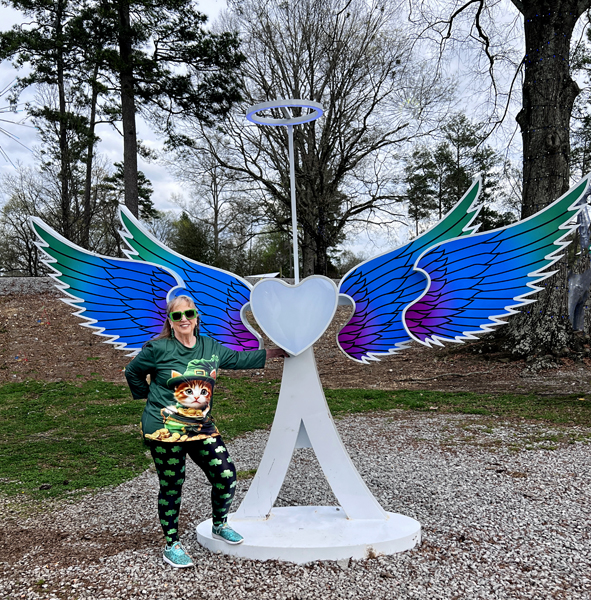 Karen Duquette and the heart wings