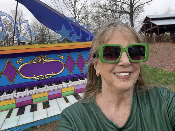 Karen Duquette at the piano