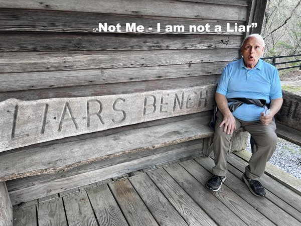 Lee Duquette at the Liars Bench