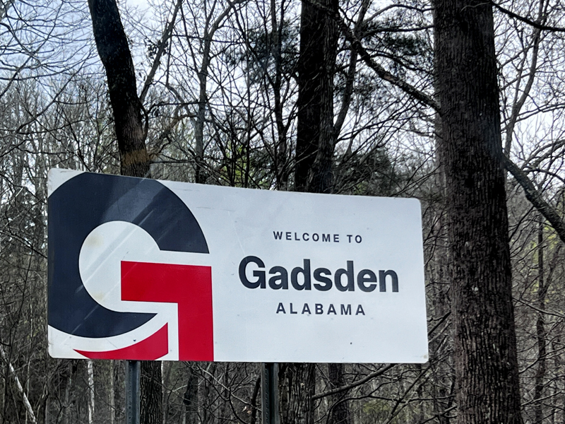 Welcome to Gadsden, alabama sign
