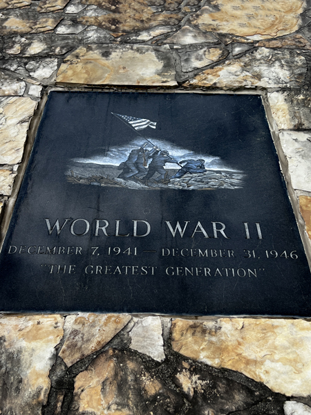 World War iI plaque