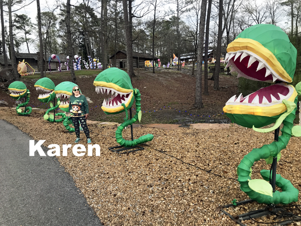 Karen Duquete and the  people eating plants