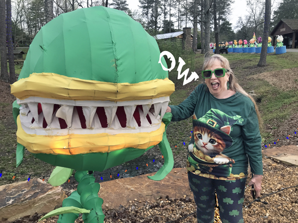 Karen Duquette got bit by a plant