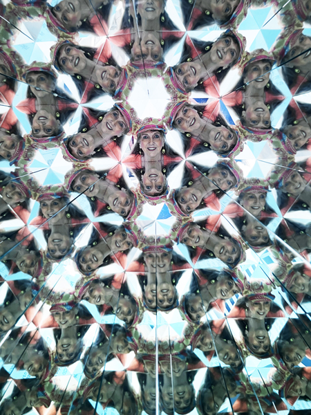 Karen Duquette in the Kaleidoscope mirrors.