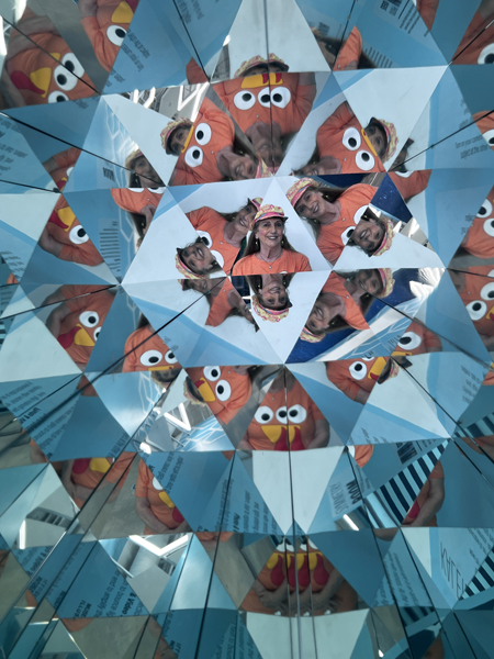 Karen Duquette in the Kaleidoscope mirrors