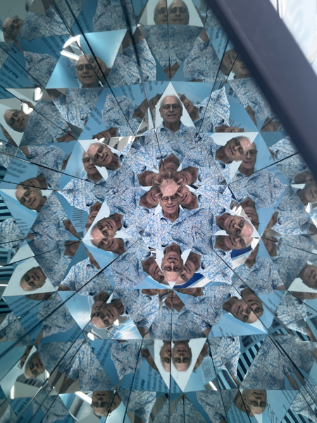 Lee Duquette in the Kaleidoscope mirrors.
