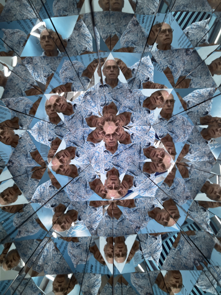 Lee Duquette in the Kaleidoscope mirrors.
