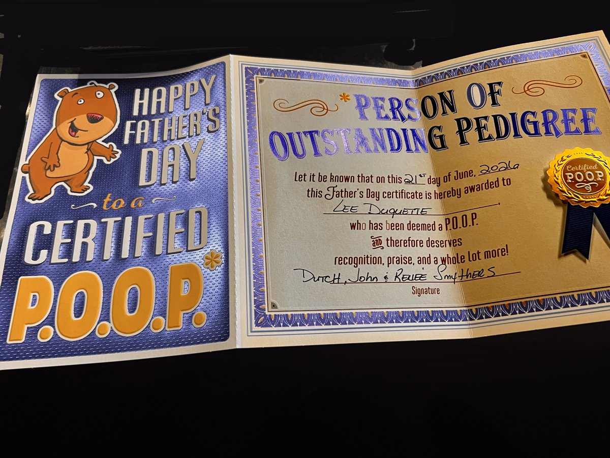 Lee Duquete's Father's Day Card