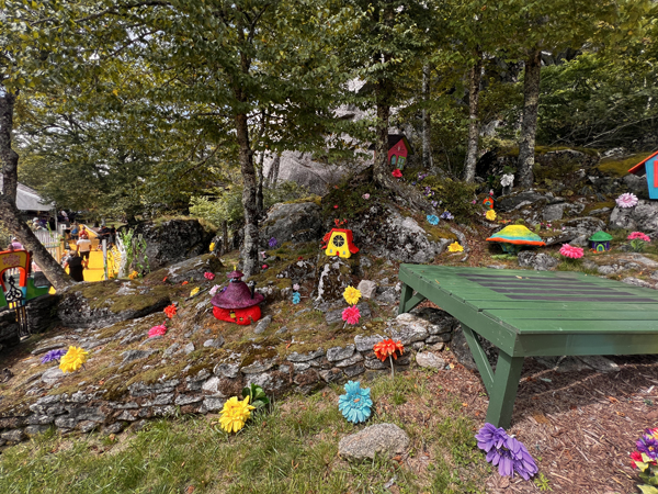 house, flowers and mushroom