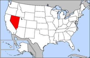 USA map showing location of Nevada