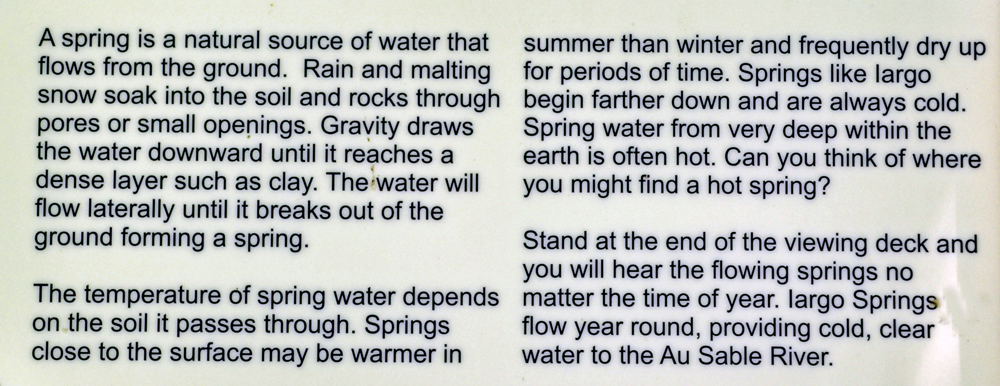 sign defining a spring