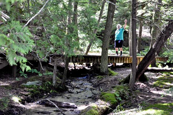 Lee Duquette on the boardwalk at Largo Springs
