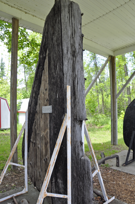 rudder from a sunken ship