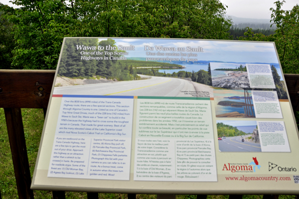 sign about the Top Scenic Highway in Canada