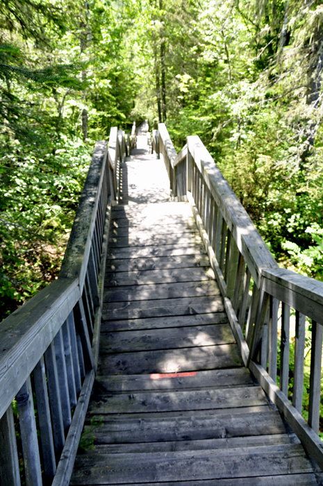 the staircase to Rainbow Fall