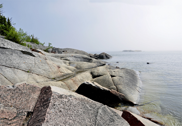 The big rocks at Terrace Bay Beach.
