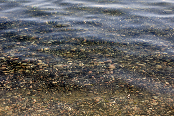 The water of Lake Superior is crystal clear
