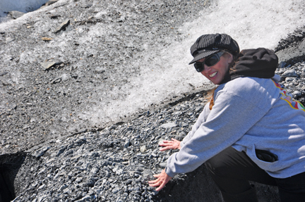 Karen at Worthington Glacier