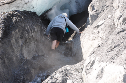 Lee decides to investigate the space below the glacier