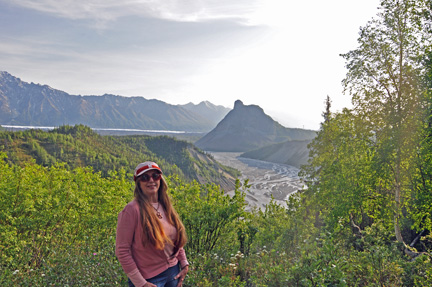 Karen Duquette and  the view from the short hike
