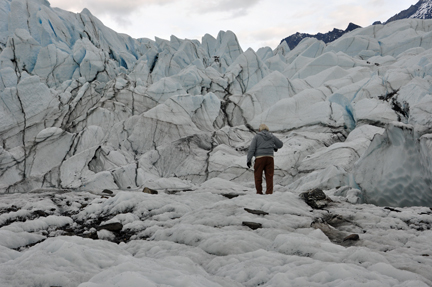 Lee Duquette on Matanuska Glacier