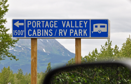sign - to Portage Valley RV Park