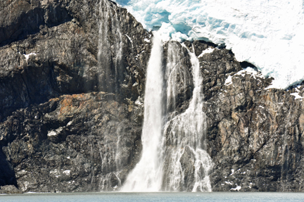 Bear Glacier and waterfall