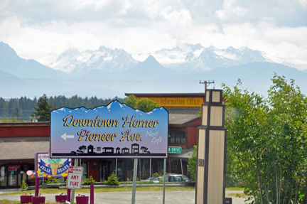 downtown Homer sign