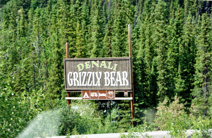 sign - Denali Grizzly Bear campground