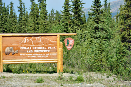 sign by the road - Denali National Park