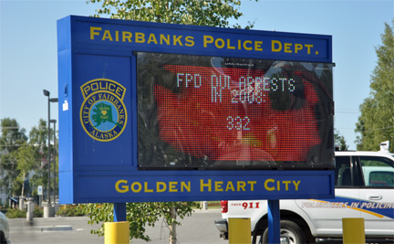 Fairbanks police dept sign