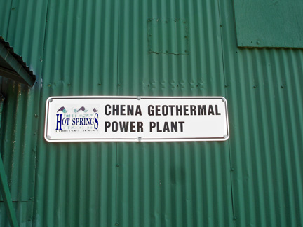 sign - Chena Geothermal Power plant