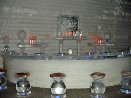 ice bar and stools