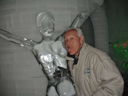 ice statue and  Lee
