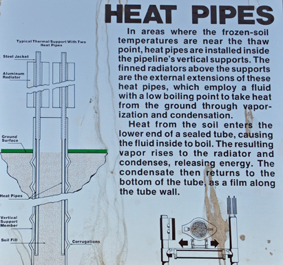 sign about the heat pipes