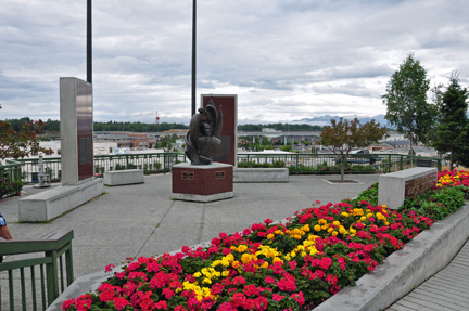 statue in downtown Anchorage