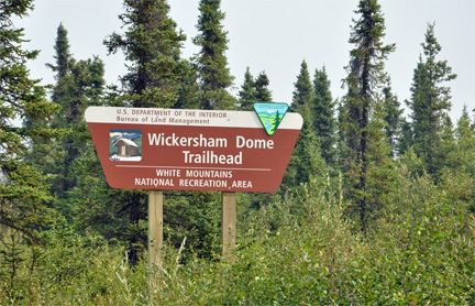 sign - Wickersham Dome Trailhead