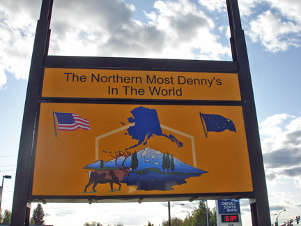 sign - northern most Denny's in the world