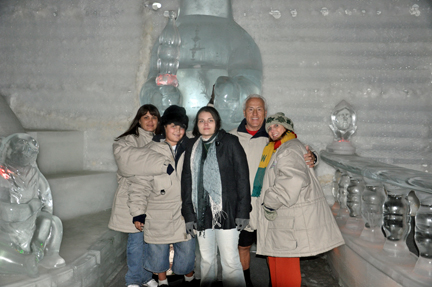 family and the ice bear
